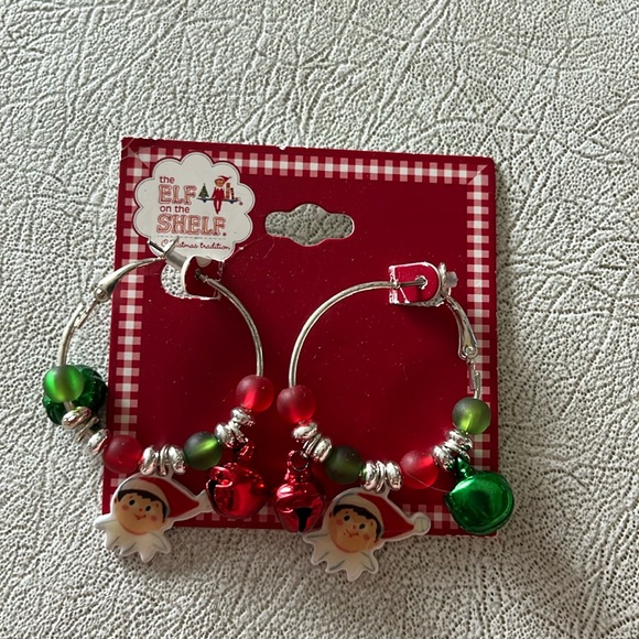 Elf on the shelf hoop earrings brand new - Picture 1 of 1